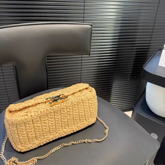 Celine Beige Woven Crossbody Bag - Picture 5 of 9